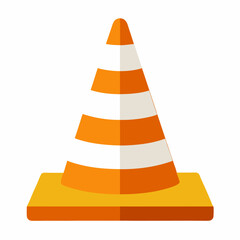 new traffic cone vector icon on white background