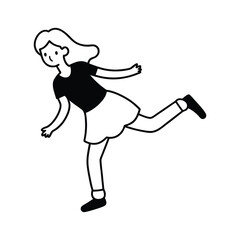 cartoon character of woman vector