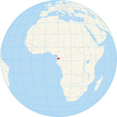 Locator map showing the location of Equatorial Guinea