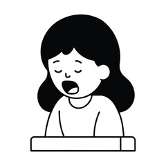 cartoon character of woman vector