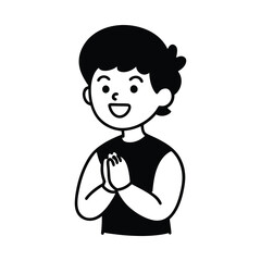 cartoon character of man vector