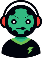 green alien monster