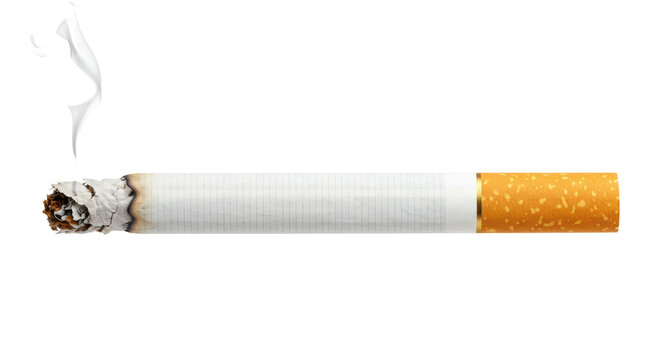 Isolated Smoking Cigarette