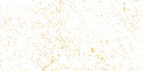 Abstract doted and confetti golden glitter and dust particles splatter on transparent background. Dust golden grunge background. Vector illustration.