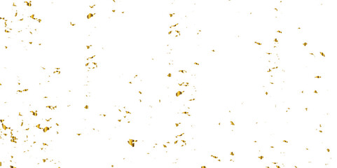 Abstract doted and confetti golden glitter and dust particles splatter on transparent background. Dust golden grunge background. Vector illustration.
