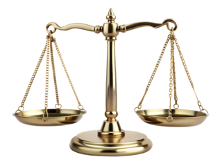 golden scales isolated on white