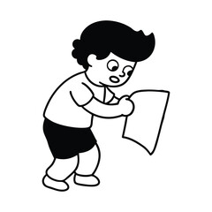 cartoon character of man vector