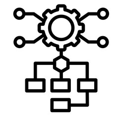 Workflow Diagram  Icon Element For Design
