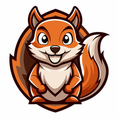 squirrel cartoon mascot logo