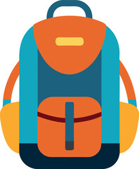 vector illustration of a backpack