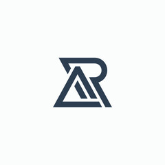 ar letter logo template