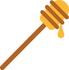 honey dripping on wooden spoon