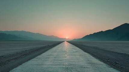 Empty Road to Sunrise