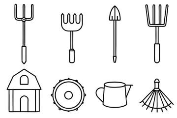 Antique Agricultural Equipment Vectors