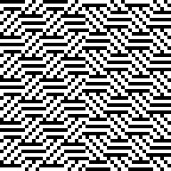 A black and white pixel art of a zigzag pattern. design for all business