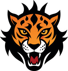 tiger head vector illustration
