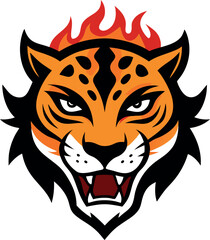 tiger head vector illustration