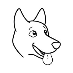 vector illustration of a dog