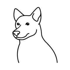 vector illustration of a dog