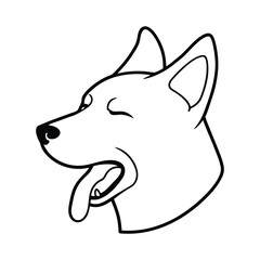 vector illustration of a dog