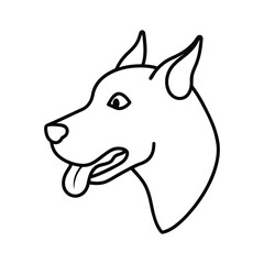 vector illustration of a dog