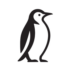Flat Penguin Vector for Logo Design
