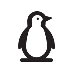 Minimal Penguin Mascot Logo in Vector