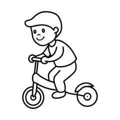 boy riding a bike
