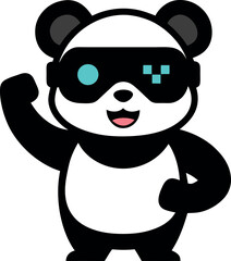 funny panda cartoon