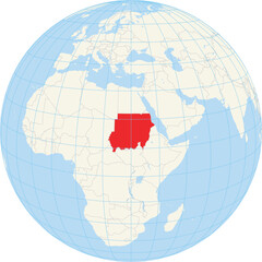 Locator map showing the location of the Sudan