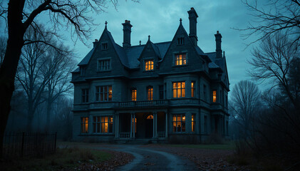 he Haunted Mansion Awaits in the Dark