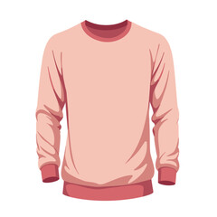Casual pink sweatshirt design in vector style  