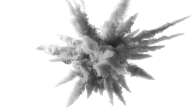 White smoke explosion - 60fps