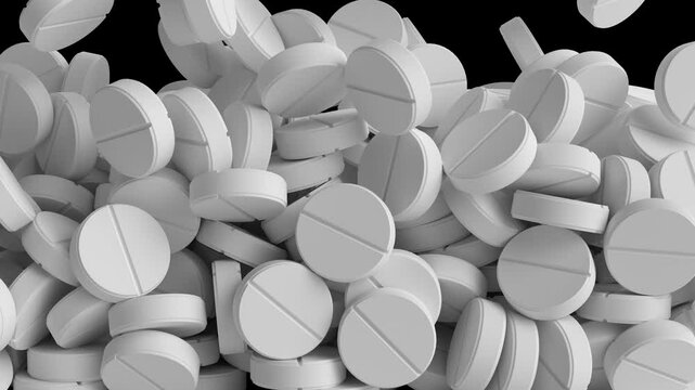 Medication pills falling down