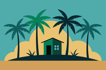Obraz premium palm trees on a beach