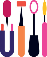 vector set of colored markers