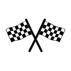 racing flag with checkered flag