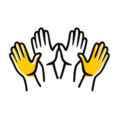 Obraz premium hands holding hands vector
