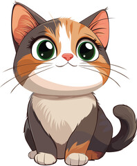 cat pet happy smiling vector