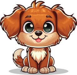 Obraz premium happy cheerful dog cartoon vector