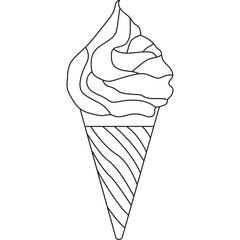 Ice Cream line Art Vector Set.ai