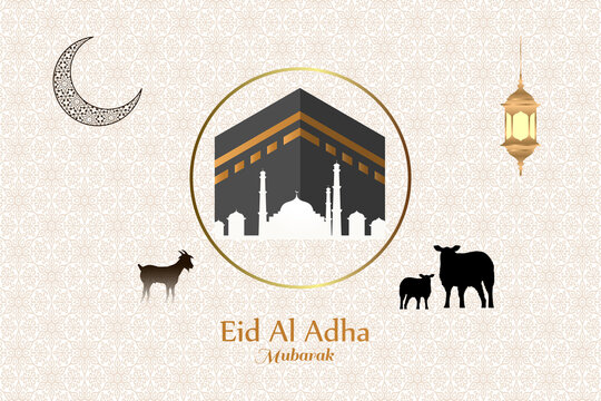 Eid al adha background with kaba
