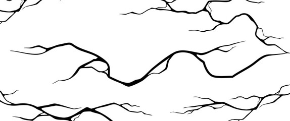 Black Cracked Texture background, Distressed Effect, Destroyed concrete, Crackle wallpaper design in Grunge style for decoration. (Editable)