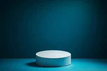 Abstract Teal Background Minimal Product Display Cylinder