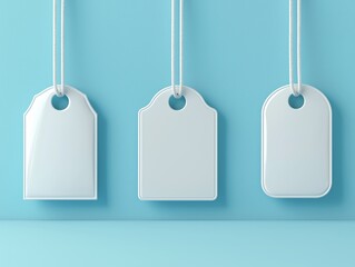 Minimalistic Style Blank Tags for Retail and E-commerce: Customizable Price, Gift, and Promotional Labels for Modern Design and Branding