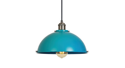 Obraz premium Isolated Teal Industrial Hanging Lamp
