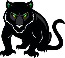 vector illustration of a black cat
