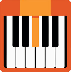 Naklejka premium piano keys vector illustration