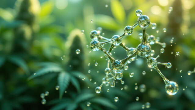 A crystal-clear depiction of THC's precursor, Tetrahydrocannabinolic acid (THCA).