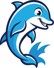 dolphin jumping isolated on white background